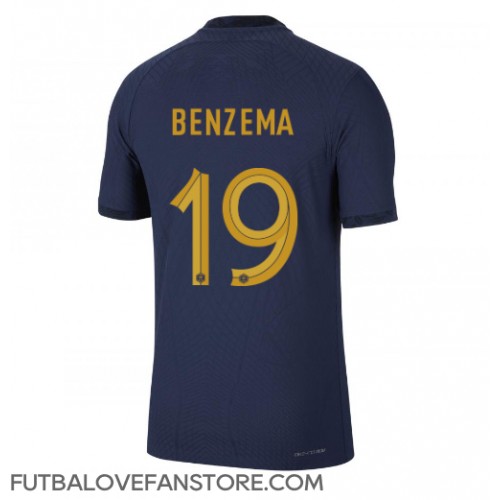 Francúzsko Karim Benzema #19 Domáci futbalový dres MS 2022 Krátky Rukáv